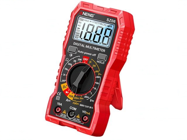 картинка Мультиметр тестер цифровой ANENG SZ06 красный от магазина "мир Электроники"