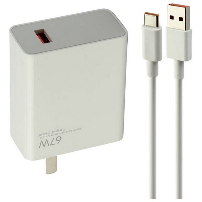 картинка Зарядное устройство Xiaomi MDY-12-ES, 67 Вт, быстрая зарядка, шнур Type-C от магазина "мир Электроники"