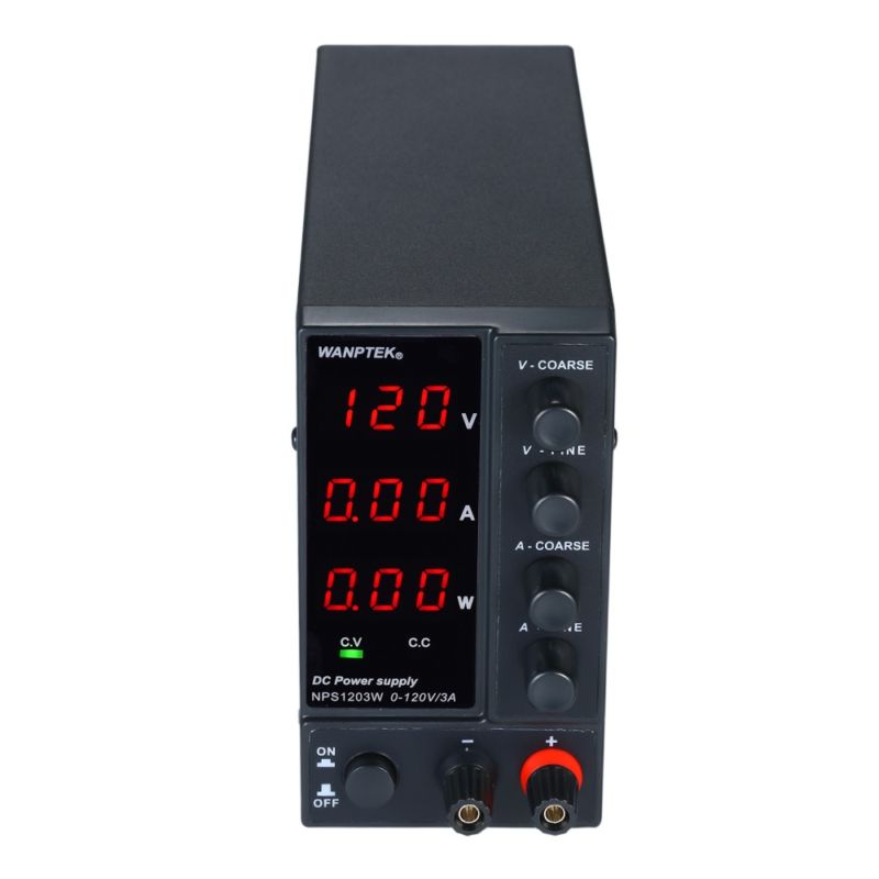 картинка Блок питания Wanptek NPS1203W-3 0-120В/3А, 3 разряда, черный от магазина "мир Электроники"