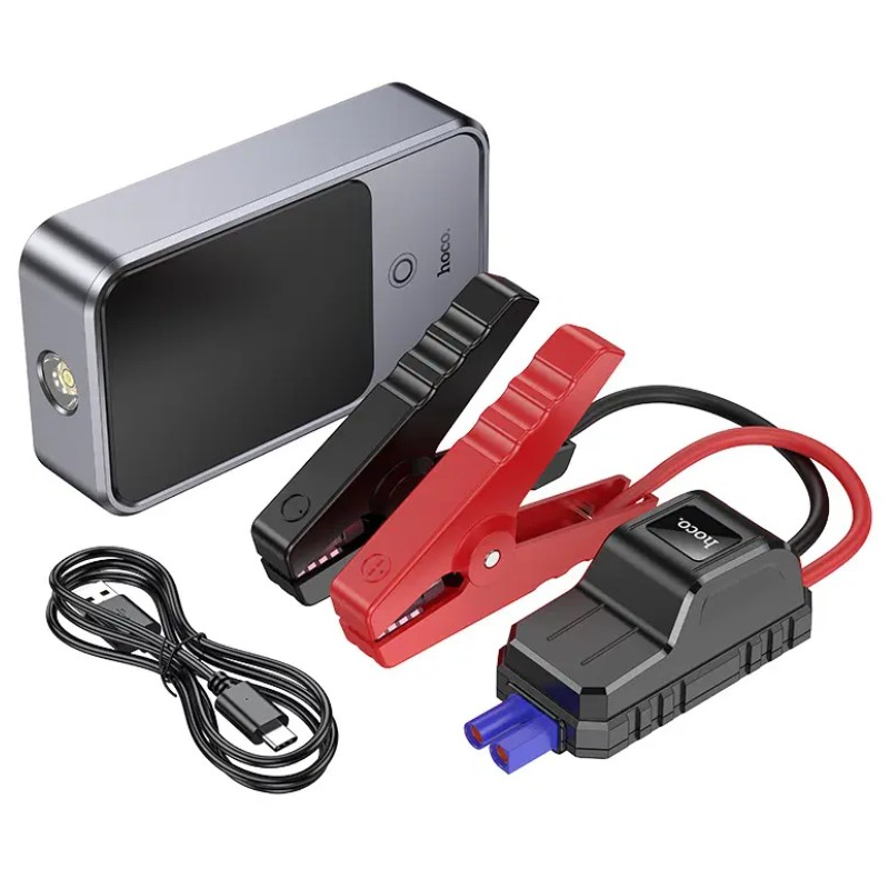 картинка Пусковое устройство HOCO QS7 — Power Bank + Бустер для авто, 10000 мАч, до 800A от магазина "мир Электроники"