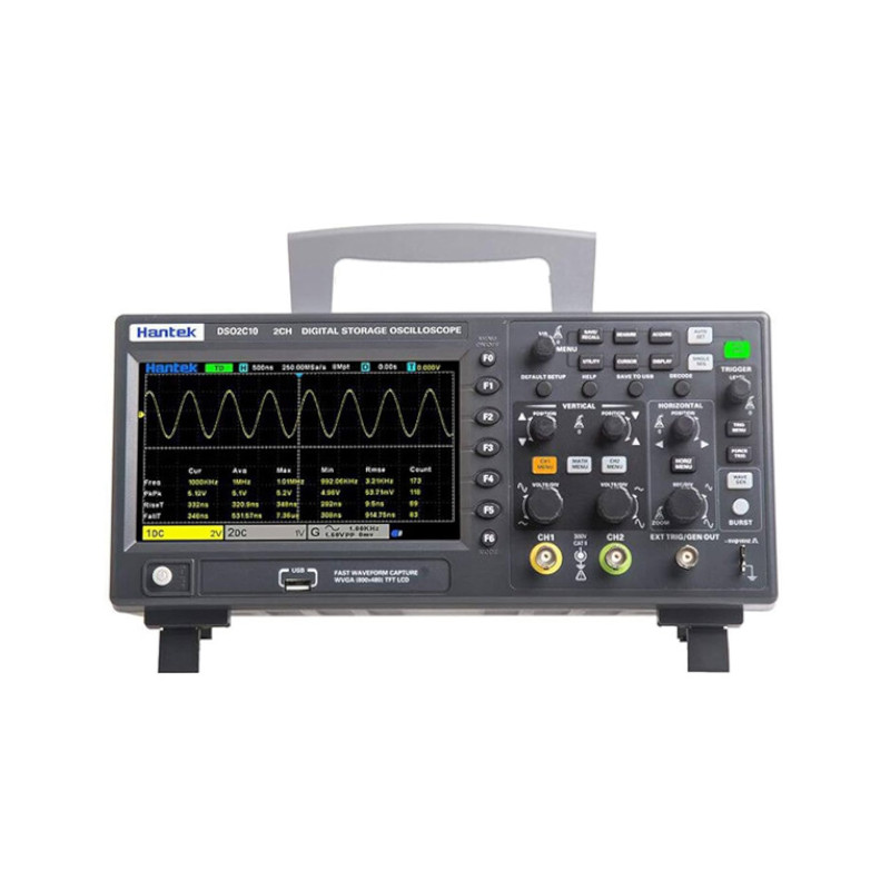 картинка Осциллограф Hantek DSO2C10 до 100 мГц, 2 канала, генератор от магазина "мир Электроники"