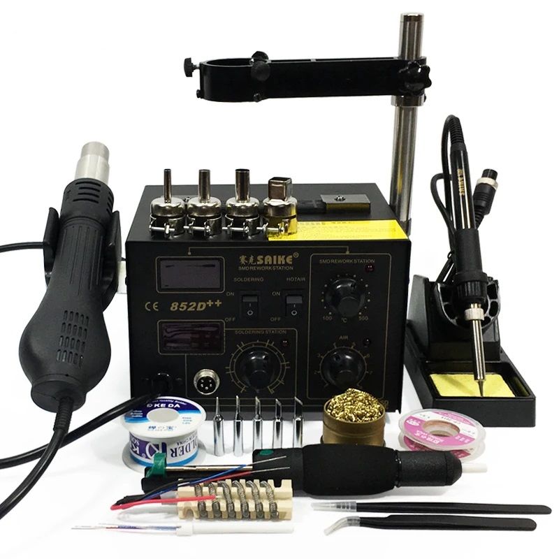 картинка Паяльная станция Saike-852d++ с феном Set-D от магазина "мир Электроники"