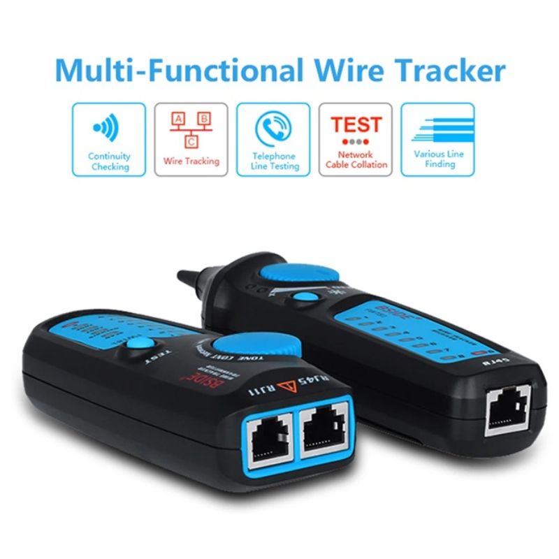 картинка Сетевой профессиональный тестер BSIDE FWT81, RJ45, RJ11, LAN + батарейки от магазина "мир Электроники"