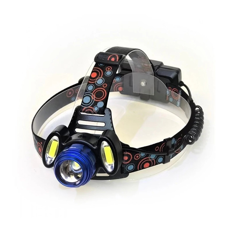 картинка Фонарь налобный F117 + 2 аккумулятора 18650 от магазина "мир Электроники"