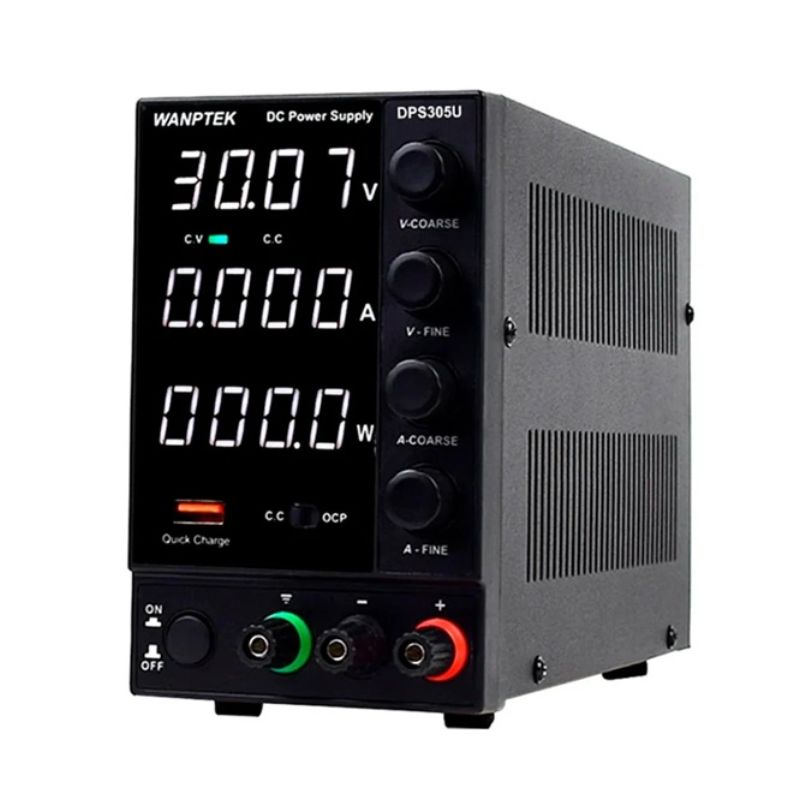 картинка Блок питания Wanptek DPS305U 0-30В/5А, 4 разряда, черный от магазина "мир Электроники"
