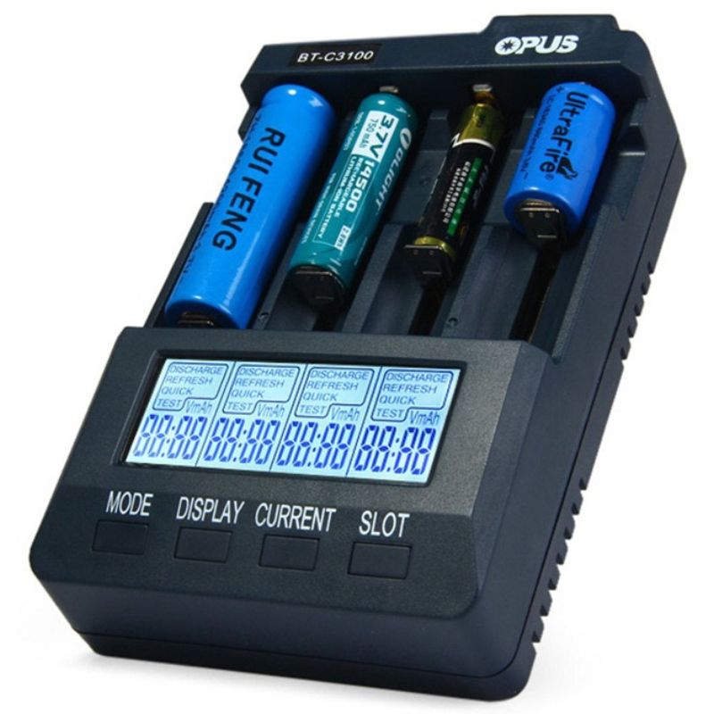 картинка Opus BT-C3100 зарядное устройство для NiCd/NiMH/Li-ion аккумуляторов от магазина "мир Электроники"