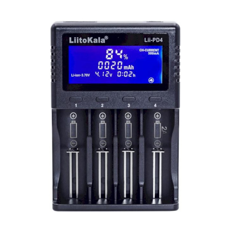 картинка Зарядное устройство LiitoKala Lii-PD4, 4 слота, Li-ion/Ni-HM от магазина "мир Электроники"