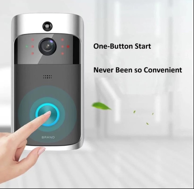 картинка Беспроводной Wifi дверной звонок V5, домофон с камерой от магазина "мир Электроники"