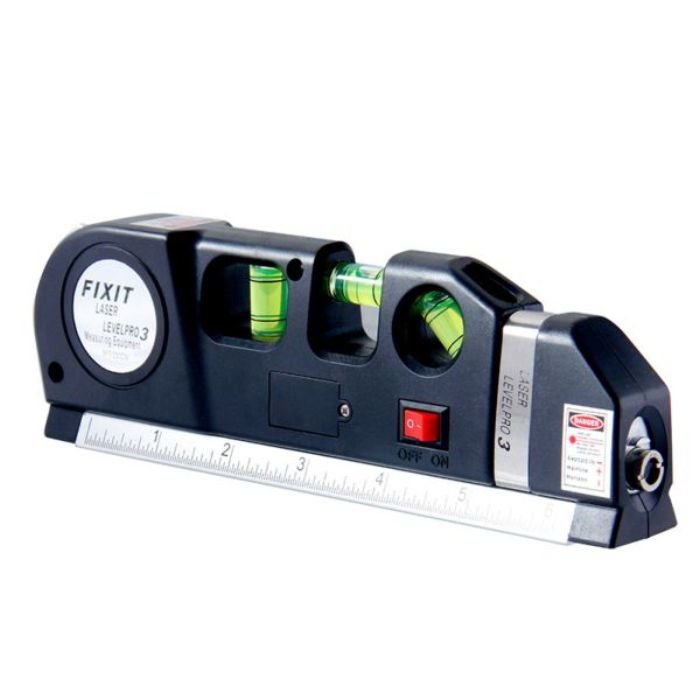 картинка Лазерная уровень линейка-нивелир с рулеткой 2,5 м от магазина "мир Электроники"