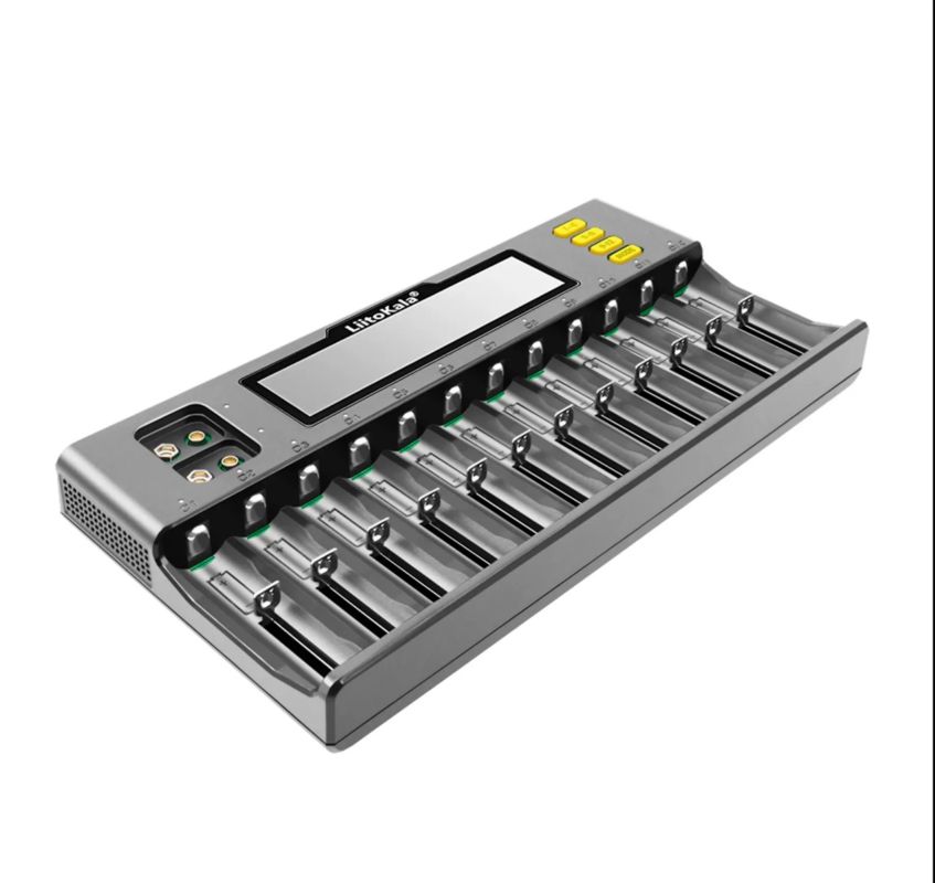 картинка Зарядное устройство LiitoKala Lii-S12 Li-Ion/NiMH 12 слотов от магазина "мир Электроники"