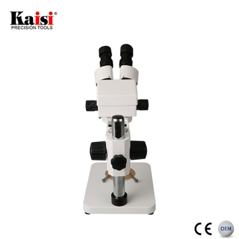 картинка Микроскоп бинокулярный стерео Kaisi KS-7045, 7-45х с LED подсветкой промышленный, для электроники, ювелиров от магазина "мир Электроники"
