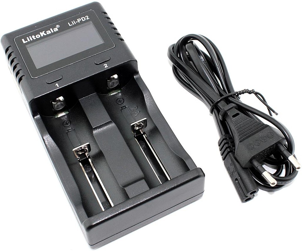 картинка Зарядное устройство LiitoKala Lii-PD2, 2 слота, Li-ion/Ni-HM от магазина "мир Электроники"