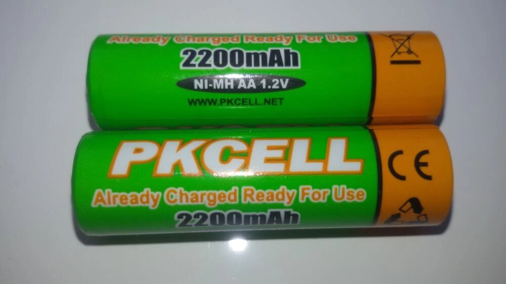 картинка Аккумуляторы PKCELL, тип АА 2200 мАч NI-MH, оригинал от магазина "мир Электроники"