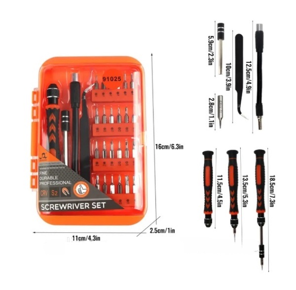 картинка Набор мини отверток прорезиненных 28 в 1, DIY Repair Tool Kit от магазина "мир Электроники"