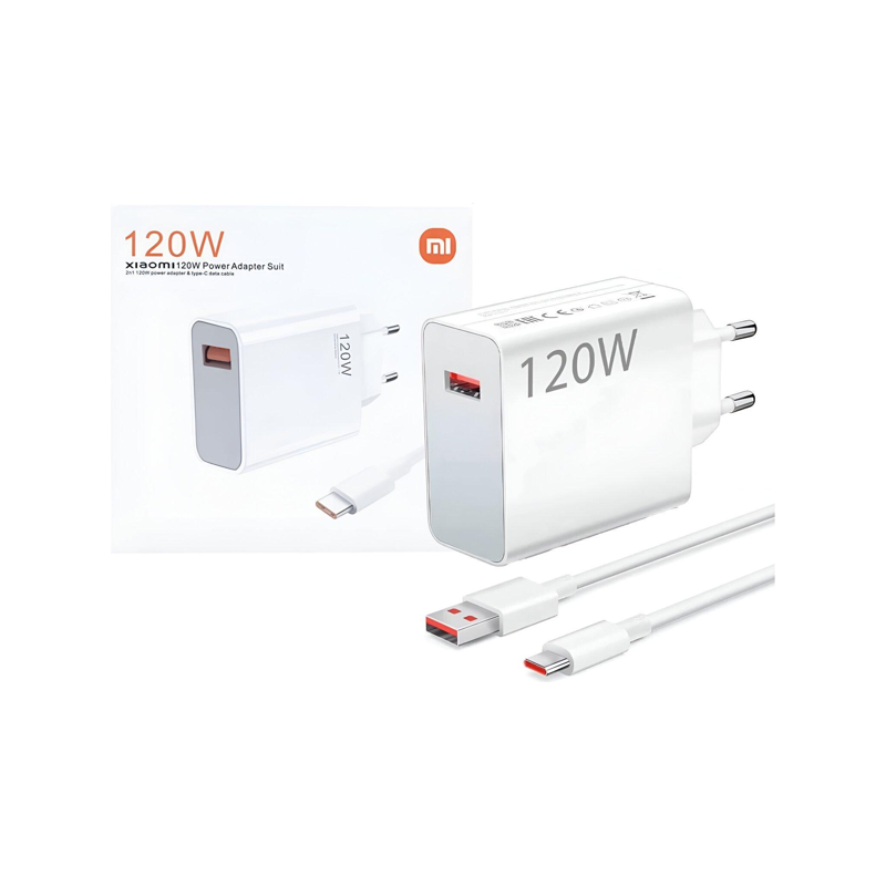 картинка Зарядное устройство Xiaomi MDY-12-EH, 120 Вт, быстрая зарядка, шнур Type-C от магазина "мир Электроники"
