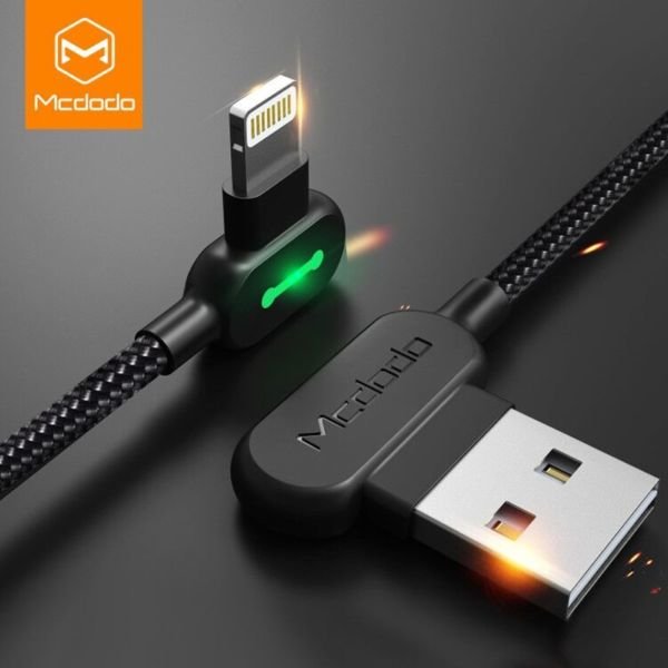 картинка Кабель зарядки MCDODO для iPhone черный 1.2 м от магазина "мир Электроники"