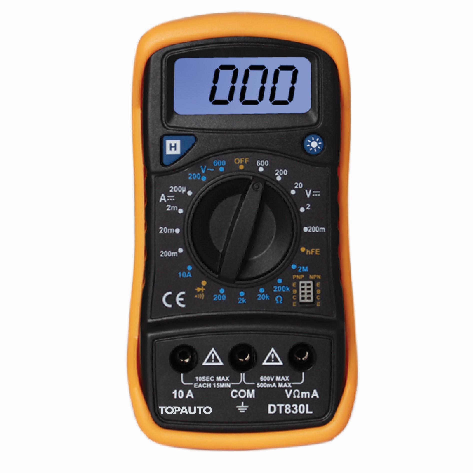 картинка Мультиметр тестер цифровой мини DT-830D+ многофункциональный от магазина "мир Электроники"