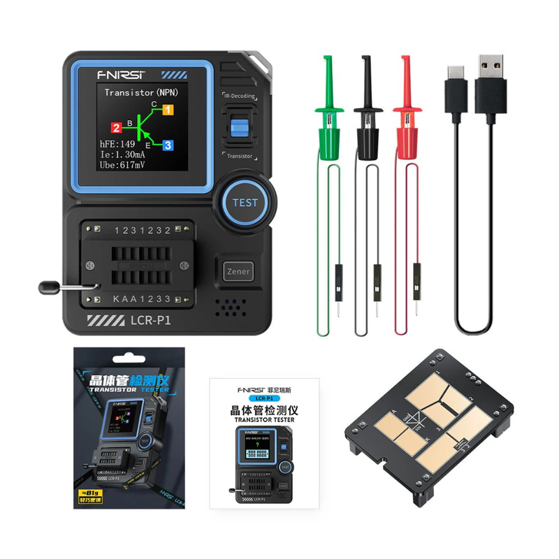 картинка Тестер транзисторов FNIRSI LCR-P1 от магазина "мир Электроники"