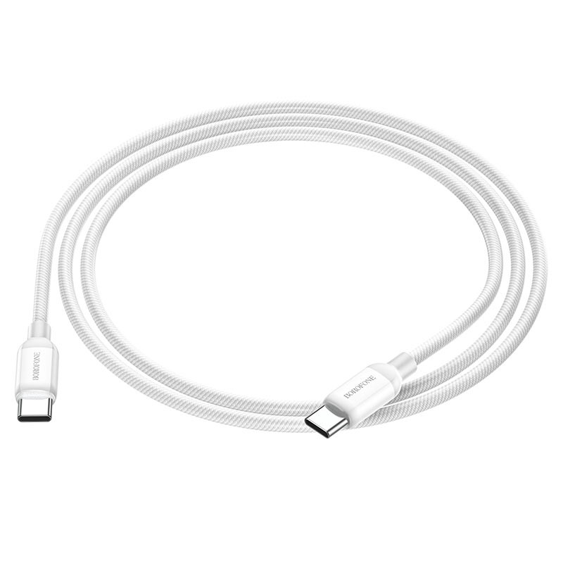 картинка Шнур BOROFONE BX68, Type-C на Type-C, 100W 5A, плетенка 1 м от магазина "мир Электроники"