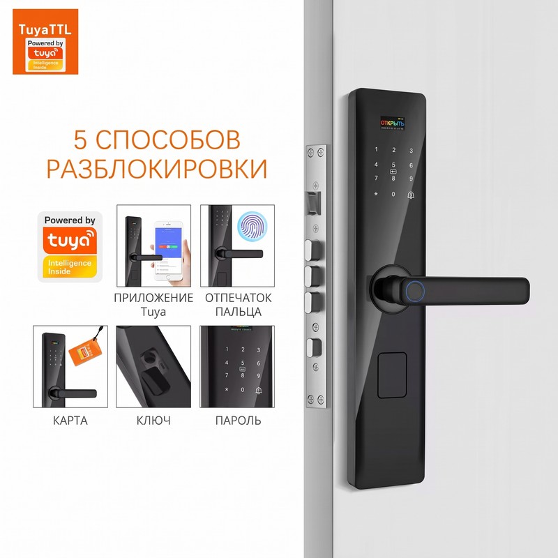 картинка Дверной замок Tuya S003 WiFi от магазина "мир Электроники"