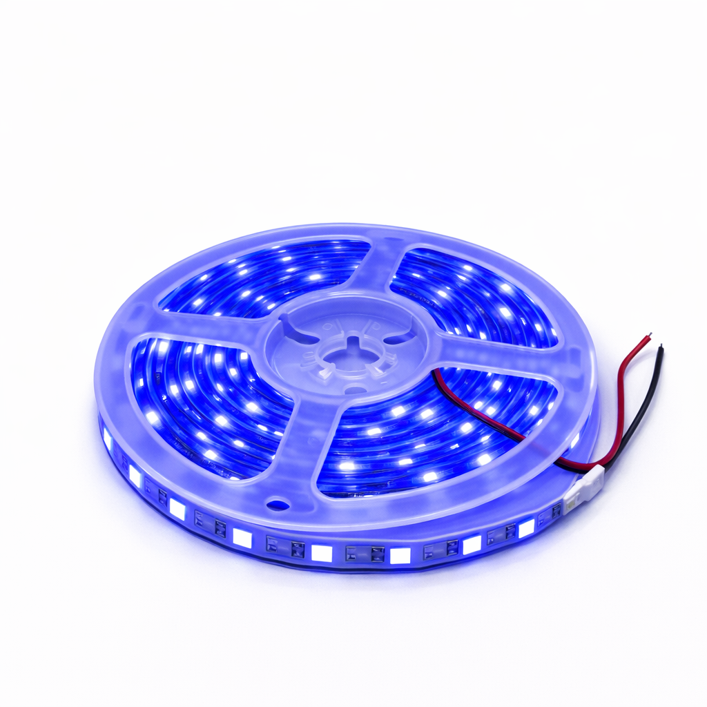 картинка Светодиодная лента 5050 12В 5м синий водозащищенная от магазина "мир Электроники"