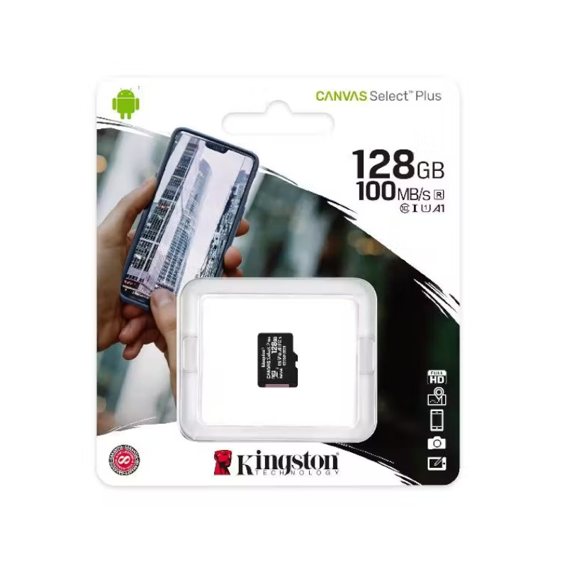 картинка SD карта Kingston SDCS2/128GBSP, MicroSDXC 128GB, Class 10 от магазина "мир Электроники"