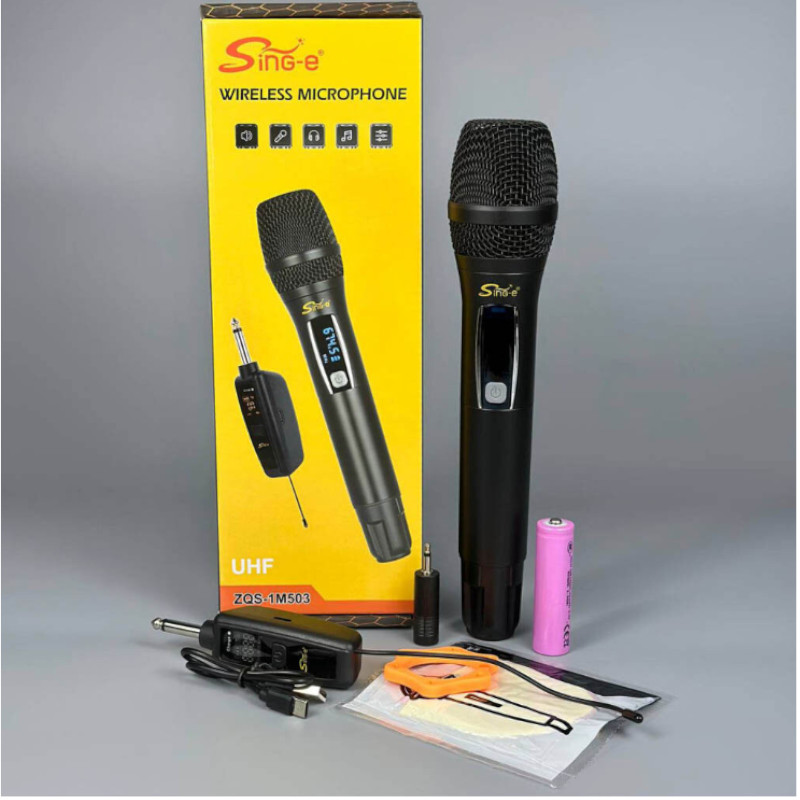 картинка Микрофон беспроводной Simg-e ZQS-1M501, 60 Мгц до 50 м от магазина "мир Электроники"