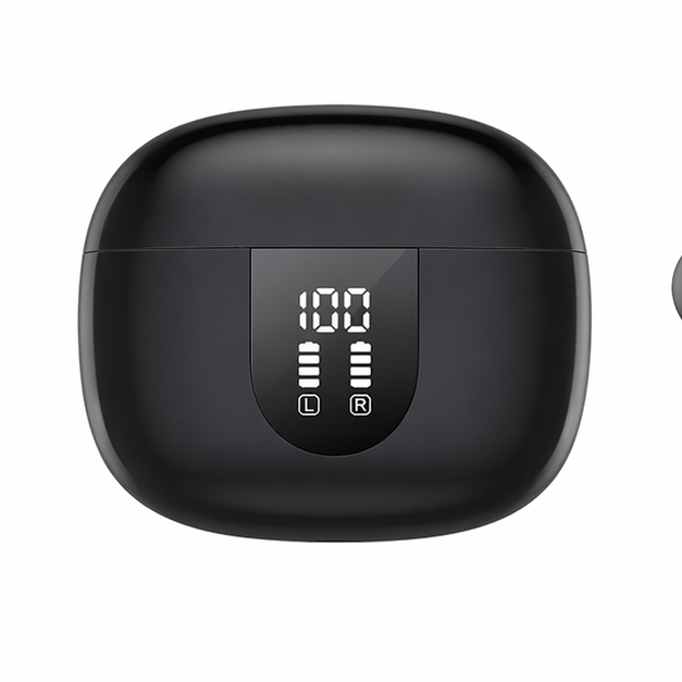 картинка Наушники беспроводные SAFFI AP04, BT 6.0 ENC, черный S866, до 6 ч от магазина "мир Электроники"