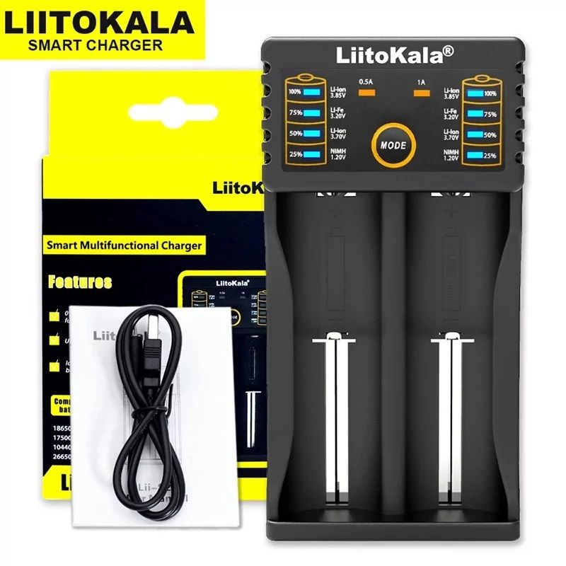 картинка Зарядное устройство LiitoKala Lii-300 Li-Ion/NiMH 2 слота от магазина "мир Электроники"