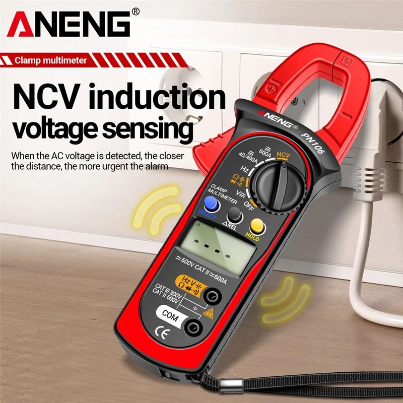 картинка Токовые клещи ANENG PN106 4000 до 600 А (AC, DC) мультиметр от магазина "мир Электроники"