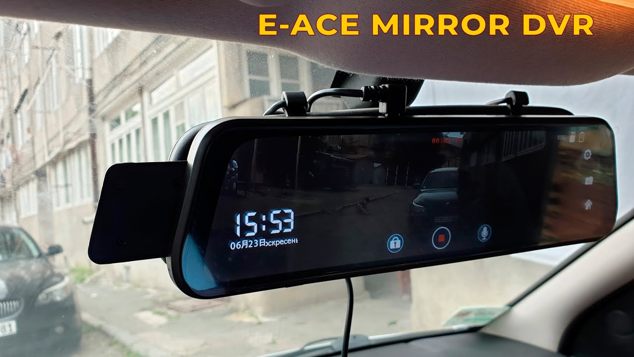 картинка Видеорегистратор-зеркало E-Ace A20 с сенсорным экраном (DVR Mirror) от магазина "мир Электроники"