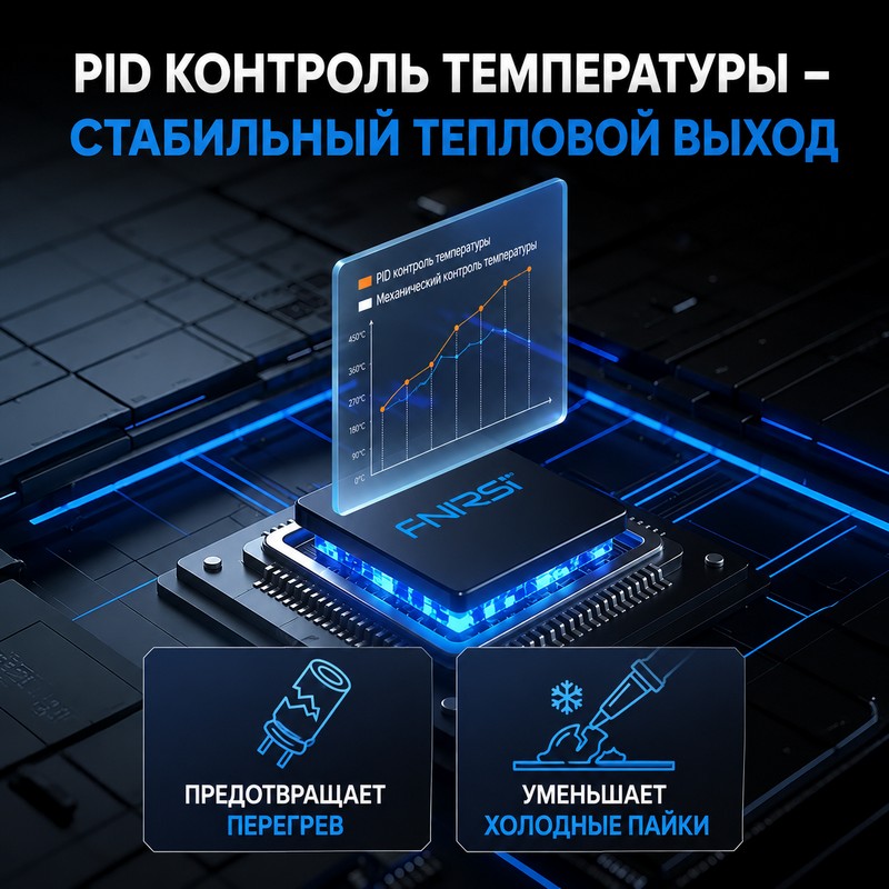 картинка Паяльная станция Fnirsi DWS-P2-F245 Set, 100W, 6 жал F245, аккумулятор, нагрев 3 с от магазина "мир Электроники"