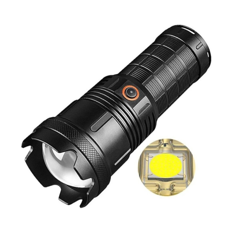 картинка  Фонарик KM-2999J сверхмощный 3000LM, -18650 c чехлом от магазина "мир Электроники"