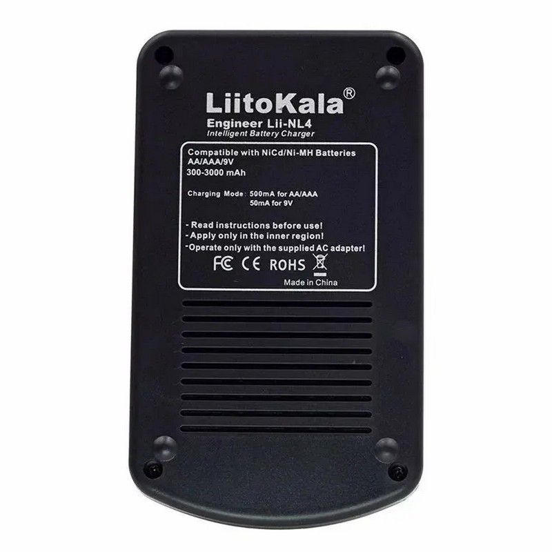 картинка Зарядное устройство LiitoKala NL4 AA AAA 9 В Ni-MH от магазина "мир Электроники"