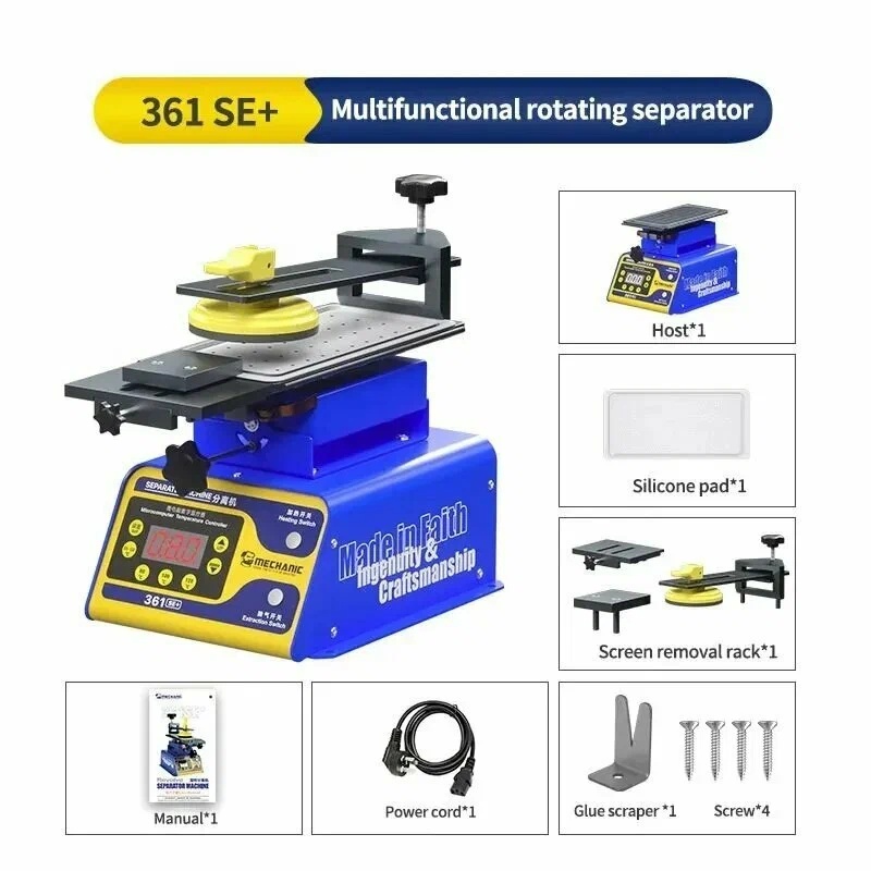 картинка Сепаратор MECHANIC 361SE+ поворотный, вакуумный, для экранов до 7 от магазина "мир Электроники"