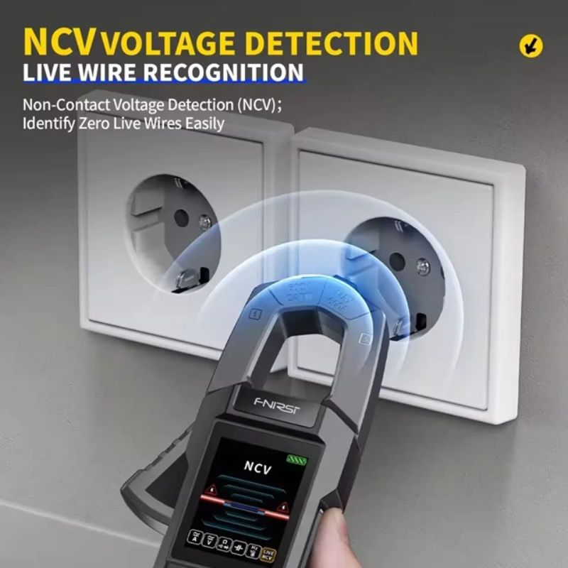 картинка Токовые клещи FNIRSI DMC-100, 100/600А (AC, DC), 1500 мАч, мультиметр от магазина "мир Электроники"