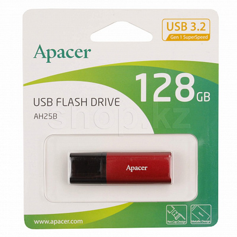 картинка Флешка Apacer AH25B AP123GAH25BR-1 128GB от магазина "мир Электроники"