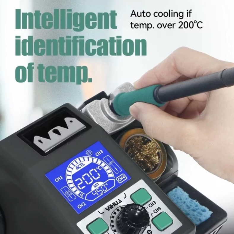 картинка Паяльная станция YIHUA 982 C210 с быстрым нагревом за 3 с, Set-2 от магазина "мир Электроники"
