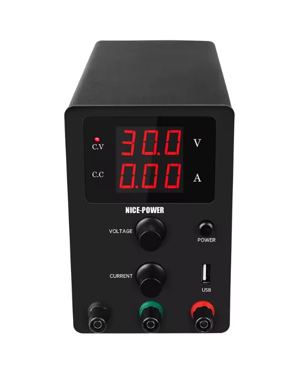 картинка Блок питания Nice-Power R-SPS3010D 0–30В / 10А, USB, Type-C, черный от магазина "мир Электроники"