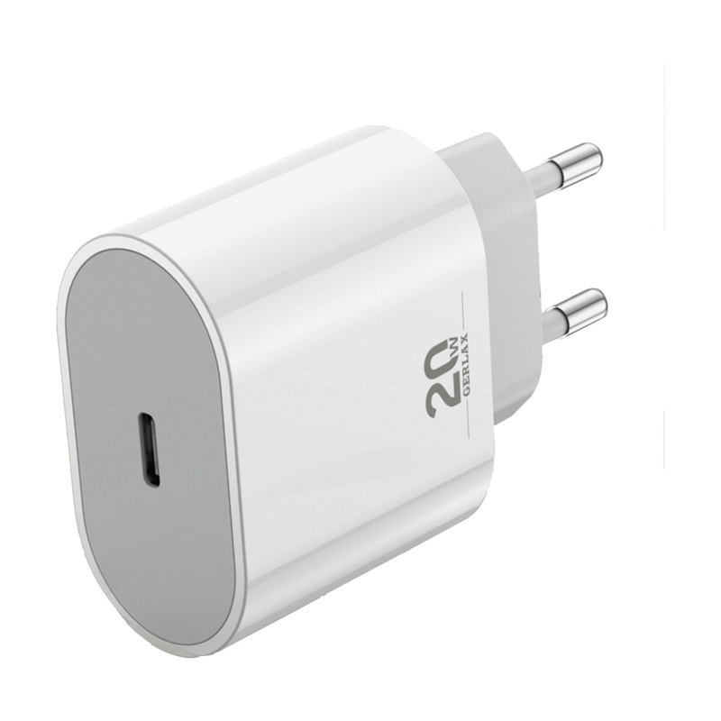 картинка Зарядное устройство GERLAX A15, PD 20W, 3А, USB-C, голова, белый от магазина "мир Электроники"