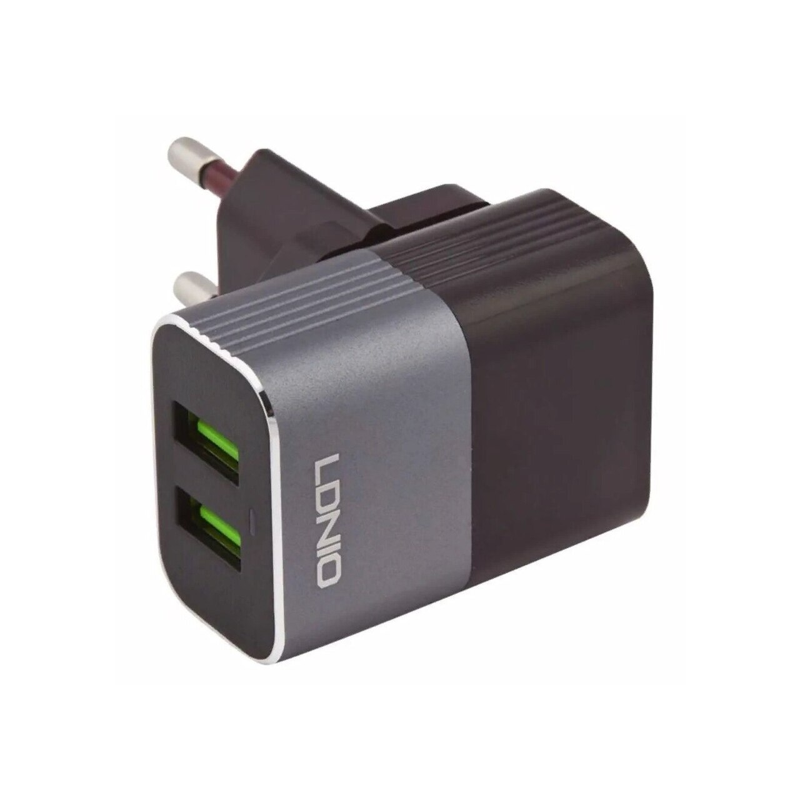 картинка Зарядное устройство LDNIO A2206 220В 5В/2.4А c USB кабелем для Android от магазина "мир Электроники"