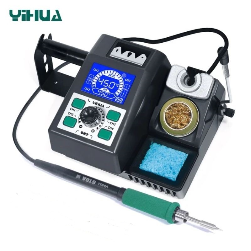 картинка Паяльная станция YIHUA 982 C210 с быстрым нагревом за 3 с, Set-2 от магазина "мир Электроники"