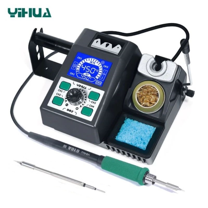 картинка Паяльная станция YIHUA 982 C245 с быстрым нагревом за 3 с, Set-1 от магазина "мир Электроники"