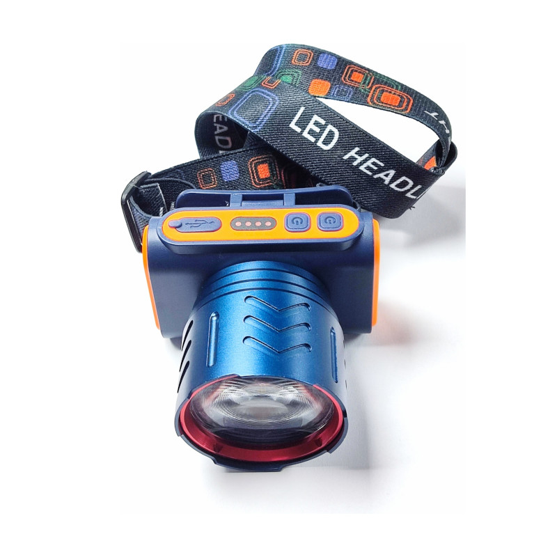 картинка Фонарик H136 налобный, 1200 lm, 5000мАч, Type-C, до 10 ч от магазина "мир Электроники"