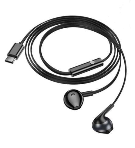 картинка Наушники проводные HOCO M115 USB TYPE-C 1.2 м черный от магазина "мир Электроники"