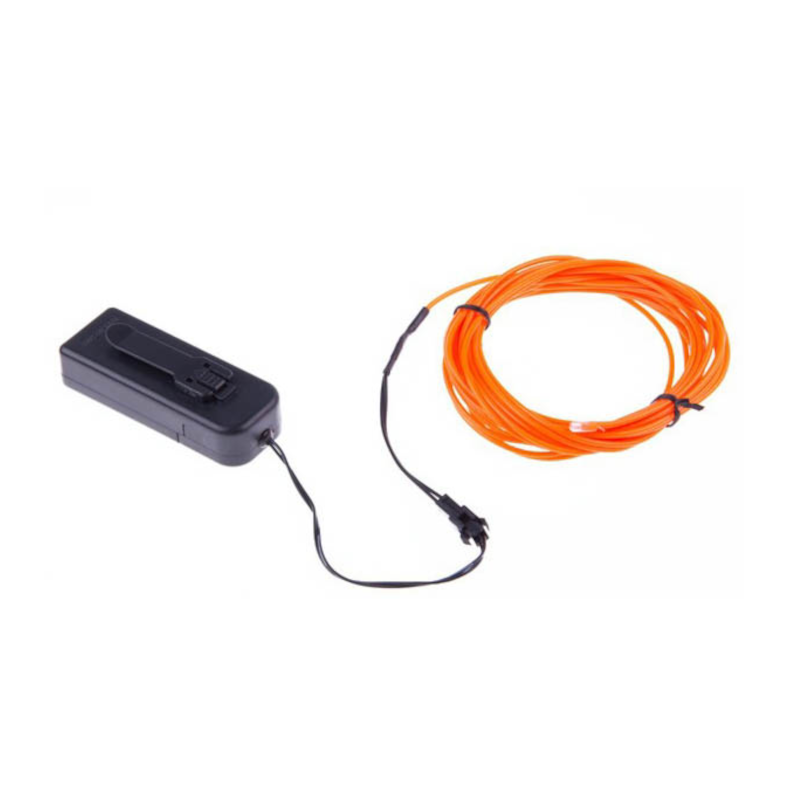 картинка Гибкий неон с адаптером на 3В 3м, оранжевый от магазина "мир Электроники"