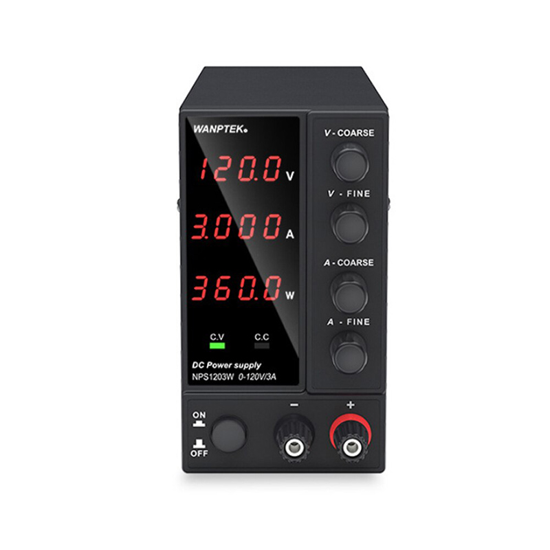 картинка Блок питания Wanptek NPS1203W-3 0-120В/3А, 3 разряда, черный от магазина "мир Электроники"