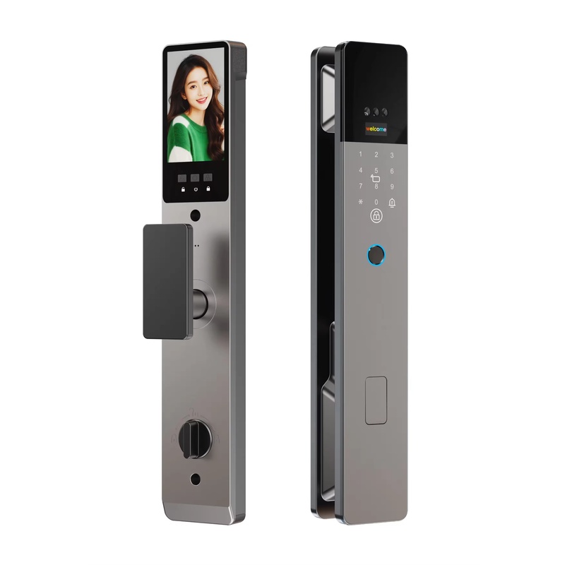 картинка Замок дверной Tuya K49-3DFace, WIFI ВТ, Face ID, серый от магазина "мир Электроники"