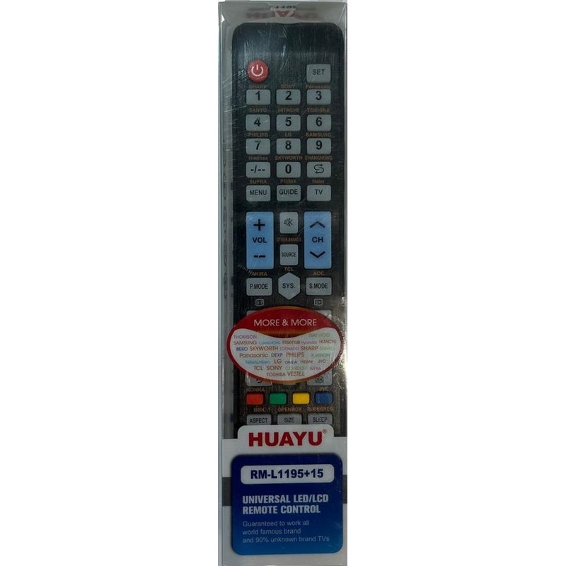 картинка Пульт универсальный HUAYU RM-L1195+15 для телевизора универсальный от магазина "мир Электроники"