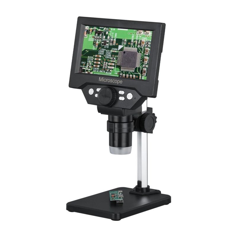 картинка Цифровой видео микроскоп G5-A 1000X 4,3" 10MP на регулируемой подставке пластик от магазина "мир Электроники"